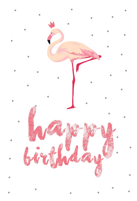 Sister Balloons Friend Flamingo Niece Mum etc Flamingo Birthday Card 